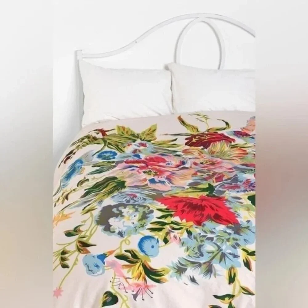 Urban Outfitters Romantic Floral Scarf Duvet Cover Twin XL Designer Plum & B